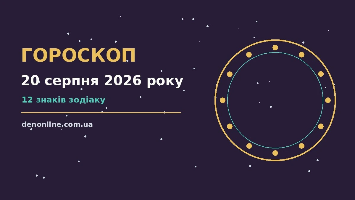 Гороскоп на 20 серпня 2026 року: орієнтири для кожного знака про шанси та застереження