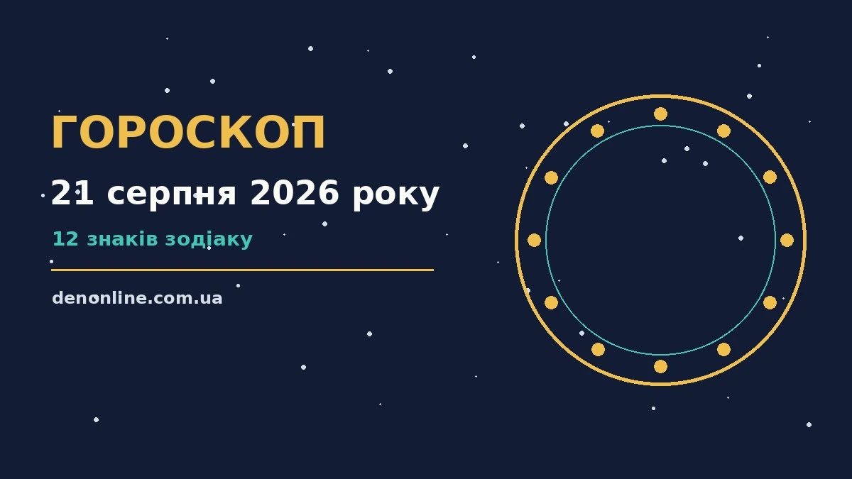 Гороскоп на 21 серпня 2026 року: орієнтири для кожного знака про шанси та застереження