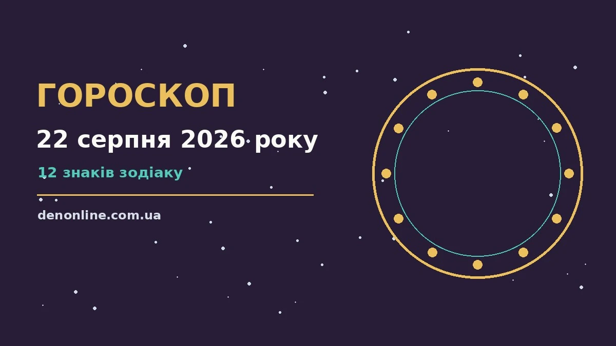 Гороскоп на 22 серпня 2026 року: орієнтири для кожного знака про шанси та застереження
