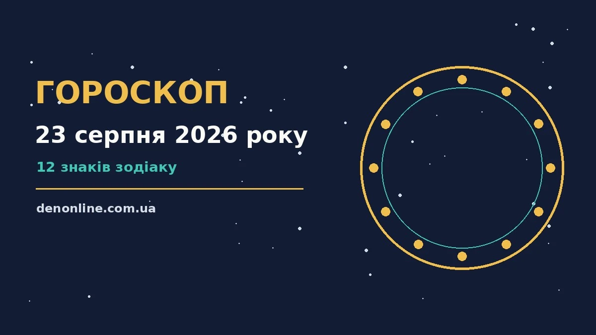 Гороскоп на 23 серпня 2026 року: орієнтири для кожного знака про шанси та застереження