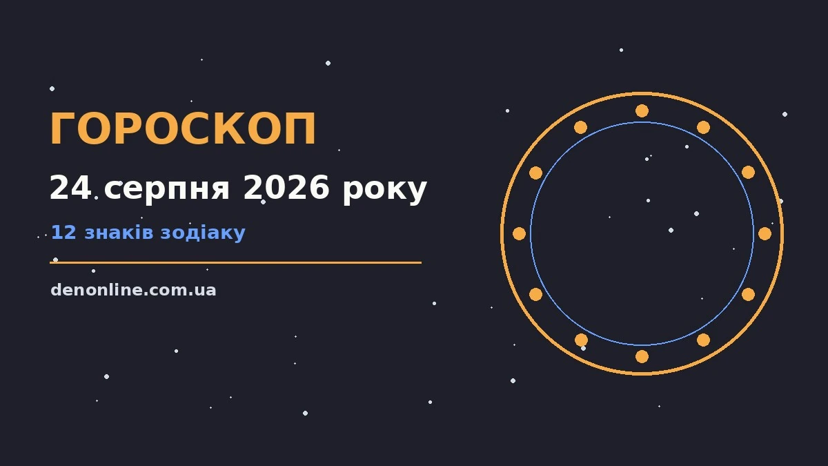 Гороскоп на 24 серпня 2026 року: орієнтири для кожного знака про шанси та застереження