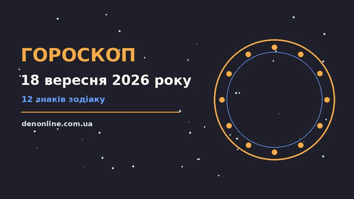 Зоряне небо над міським силуетом увечері 18 вересня, ілюстрація до щоденного гороскопу