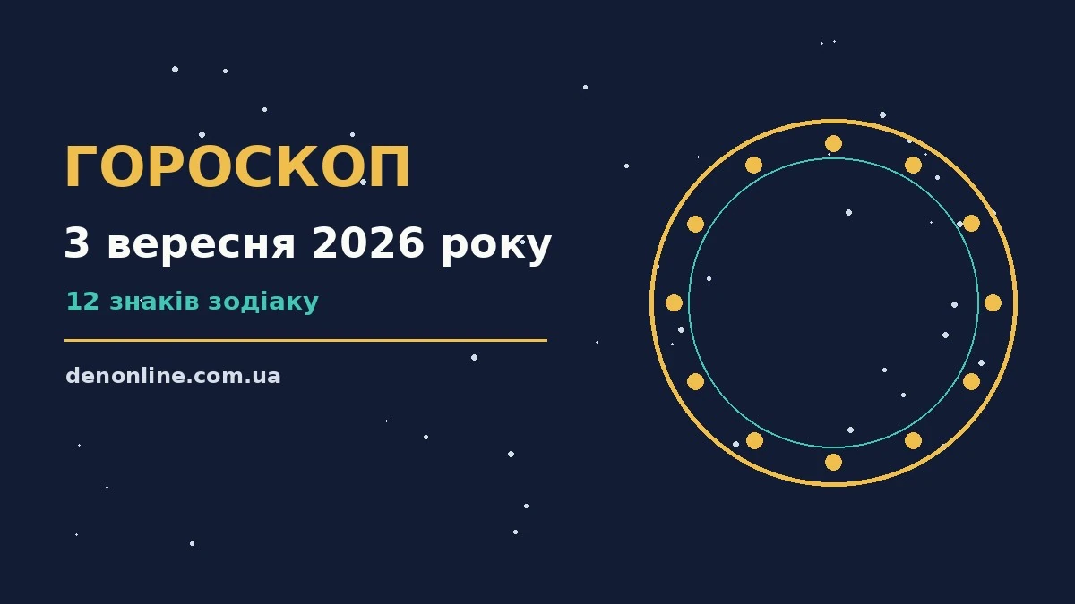 Гороскоп на 3 вересня 2026 року: орієнтири для кожного знака про шанси та застереження