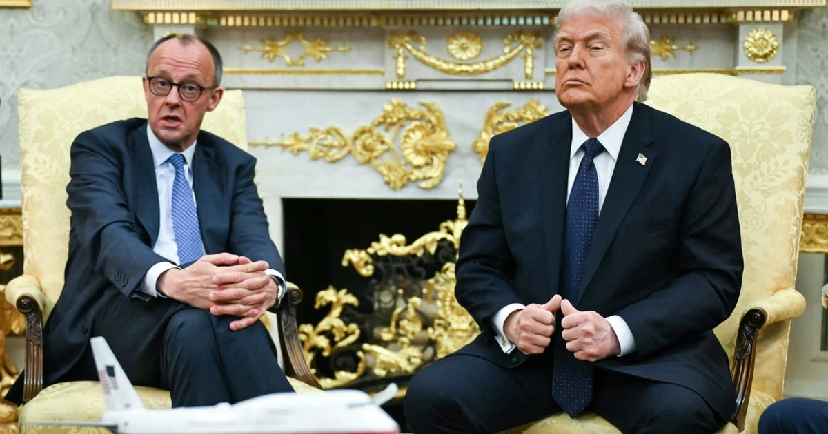 Фрідріх Мерц і Дональд Трамп під час зустрічі в Білому домі 3 березня 2026 року